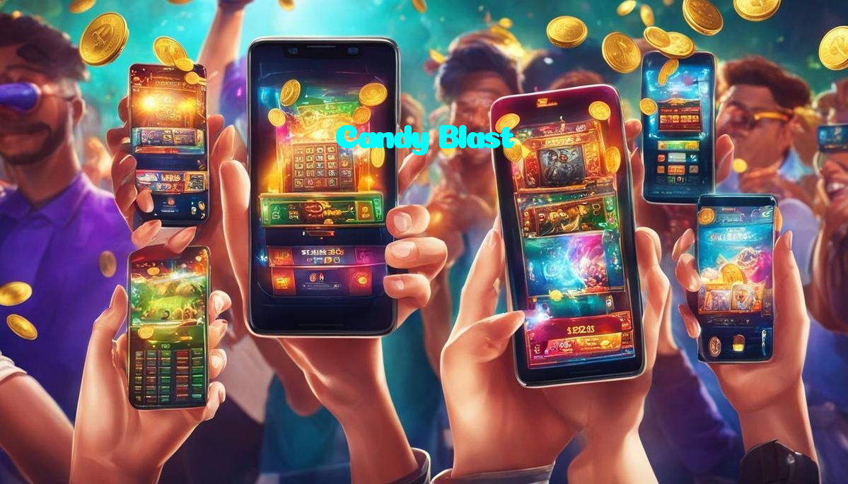 Candy Blast casino presented on mobile device in Pakistan with slots and live games